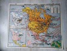 Ancienne carte école affiche