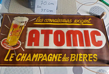 RARE AFFICHE ANCIENNE BIERE BRASSERIE HAUTMONT AVESNOIS SAMBRE ATOMIC