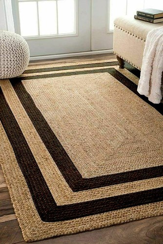 Tapis jute rectangulaire - en,