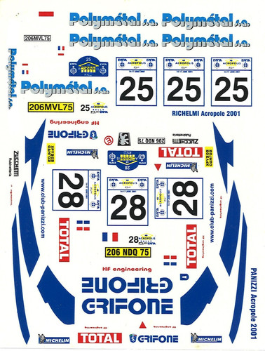 Decal peugeot 206 wrc - ,