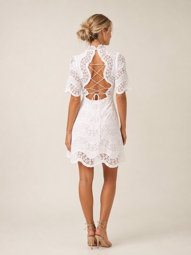 Robe blanche sandro court t34 - robe,