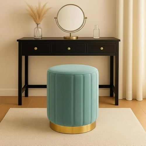 Pouf round modern ottoman - round,