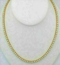 Collier solitaire tennis rond