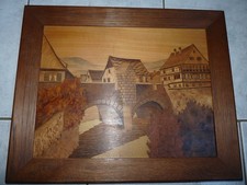 Superbe TABLEAU MARQUETERIE