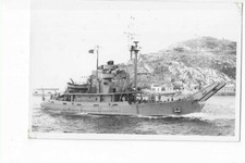 PHOTO BATEAU MARINE DE GUERRE  NAVIRE A IDENTIFIER  GABARE
