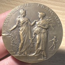 Médaille Rf Association Agricole, Ministère De L’agriculture Par A.Dubois Bronze