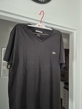Tee Shirt Lacoste Noir  Taille 3 Col.en V Petit Prix 