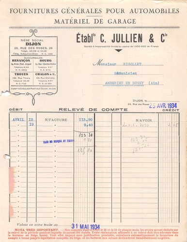 1934 fournitures generales - 1934,