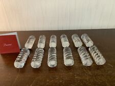 12 portes couteaux bambou grand modèle en cristal de Baccarat (prix des 12)