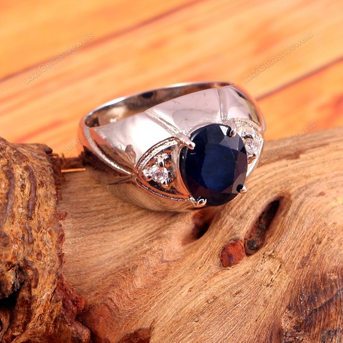 Bague saphir bleu déclaration