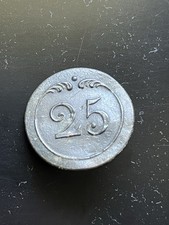 Bouton D’Officier du 25 Regiment Infanterie de Ligne, 1er Empire, Napoleon I, GM