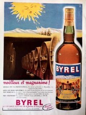 BYREL - vin doux & moelleux - Violet Publicité de 1958 - french Ad Pub - 1150