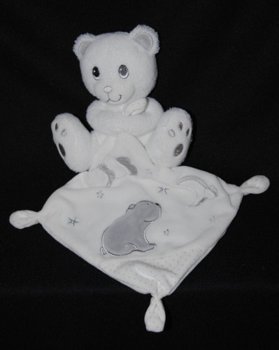 Doudou ours mouchoir - 🐻, blanc