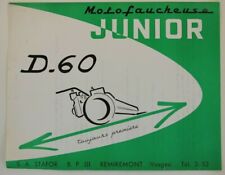 prospectus brochure motofaucheuse JUNIOR STAFOR jardinage motoculture tracteur