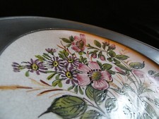 Assiette florale murale