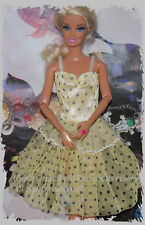  Robe Rétro Poupée Mannequin Barbie Robe De ville Robe A Poids Jaune Et Noir 