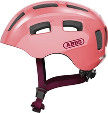 Casque de vélo ABUS Youn-I 2.0 Living Coral + LED  52/57 M  enfants, adolescents