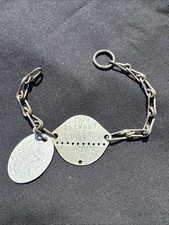 Bracelet Ancien  Plaque D’identité Soldat Paris Seine Bureau 6823 Ref I889