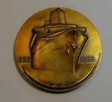 Medaille Bronze Paquebot Normandie French Line