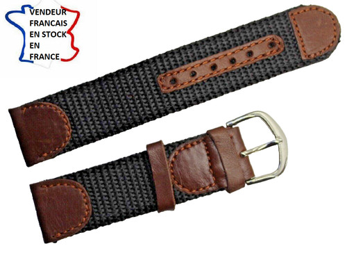 Bracelet montre 20mm tissu - bracelet, montre;20mm;tissu