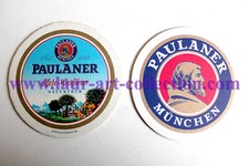 PAULANER MUNCHEN 2 ANCIEN SOUS BOCK DESSOUS VERRE BIERE ALCOOL BIER BEER COASTER