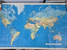 Ancienne affiche planisphère - affiche,