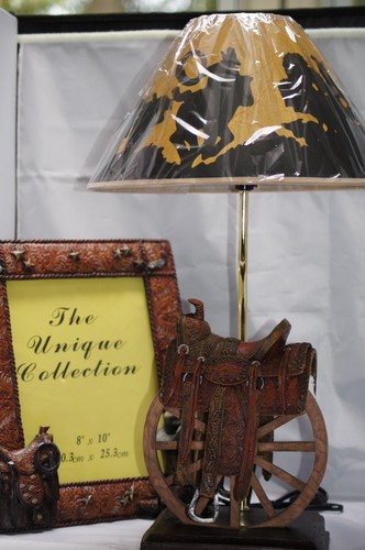 Western saddle lamp - western,
