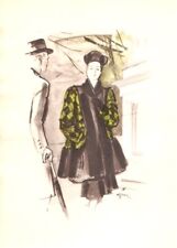 PUBLICITE DESSIN DE MODE FASHION RENE GRUAU MAGGY ROUFF