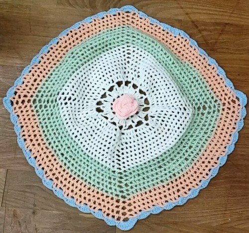 Napperon vintage laine crochet - vintage,