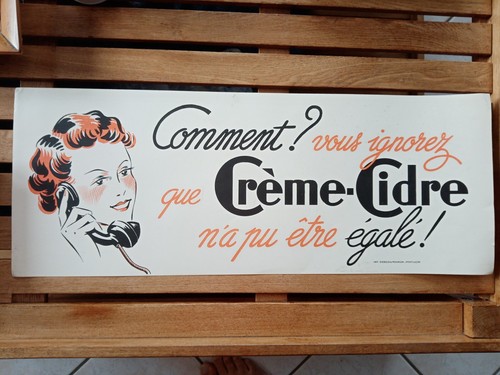 Ancienne affiche publicitaire - ancienne,