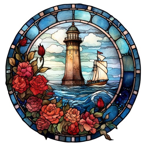 Autocollants phare vitraux - 9,