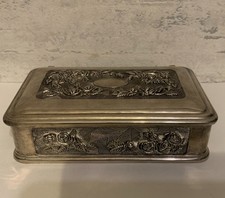 Ancienne boîte à bijoux métal argenté