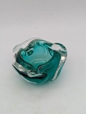 Cendrier en Verre Murano vert