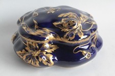 Bonbonnière porcelaine bleu