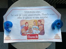 SERGE CLERC SET DE TABLE PAPIER PUBLICITAIRE FLUNCH 1992 50x31 EN PARFAIT ÉTAT 