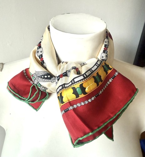 Foulard cartier soie vintage - soie,