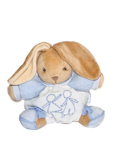 Doudou lapin blanc bleu - doudou,