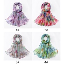 Foulard voile imprimé floral