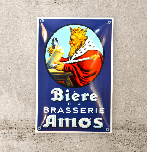 Plaque émaillée biere - émaillée,