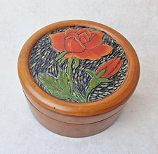 Boîte Ronde Vintage en Bois