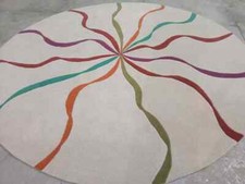 Tapis rond design touffeté à