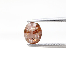 Rustique Naturel Diamant 0.82tcw Rouge Sang Marron Mix Étincelant Ovale Rose Cut