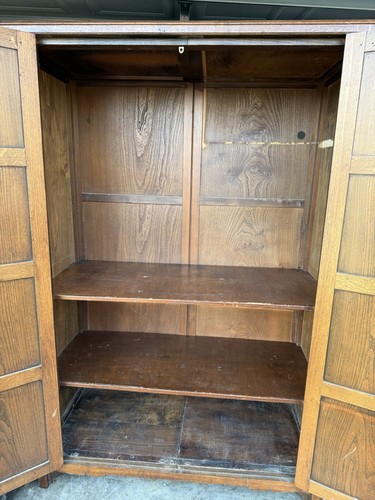 Door brown wood wardrobe - wood,