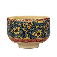 Chawan Kutani Yaki Article Japonais Matcha Vert Thé Bol Aochibu Tessen Bleu Pois