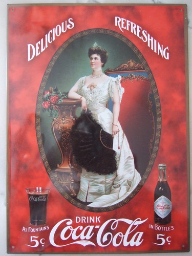 Coca cola plaque metal vintage - cola,
