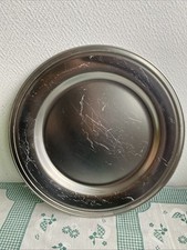 Ancien Plat Rond Inox Guy