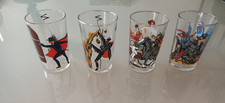 TBE LOT De 4  Verre à moutarde ZORRO  Walt Disney production  1960 Et 1986