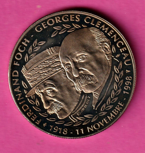 Medaille foch clemenceau - ,