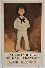 Affiche MANET Bernstein enfant 1957 Exposition Galerie Charpentier - Mourlot