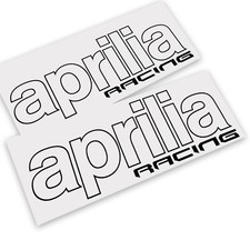 Aprilia Racing Noir Contour Tx Décalques Stickers Graphique Moto 2PCS Grand